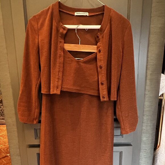 Reformation Janice Set (XS, Chesnut) - Picture 3 of 8